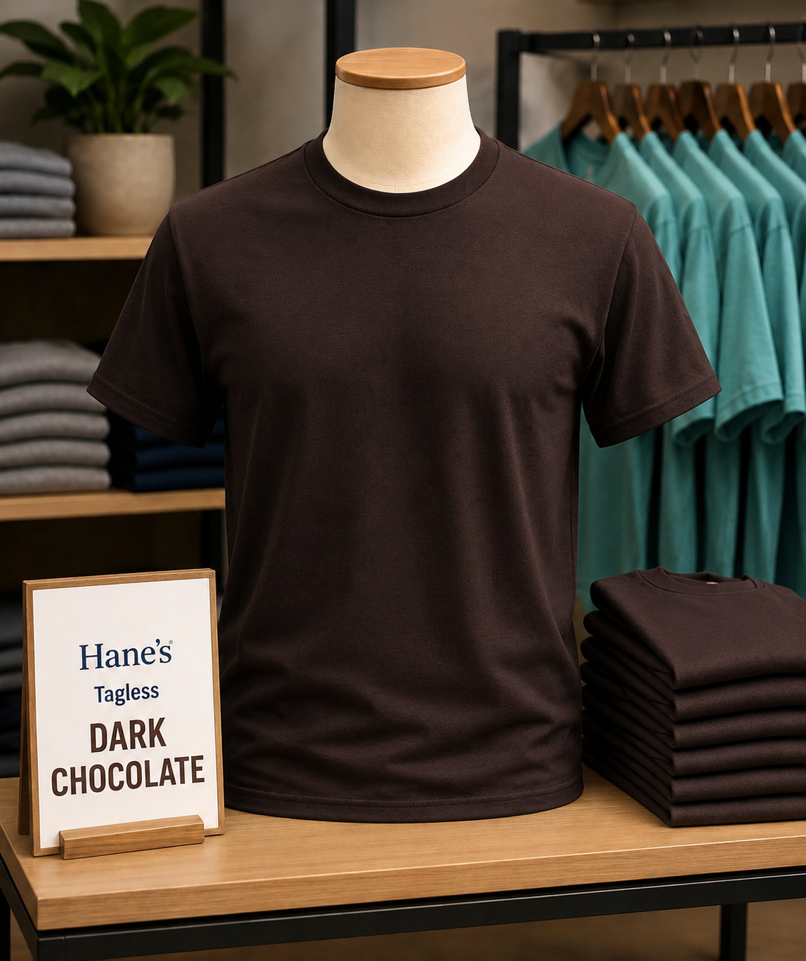 Hanes Tagless DARK CHOCOLATE