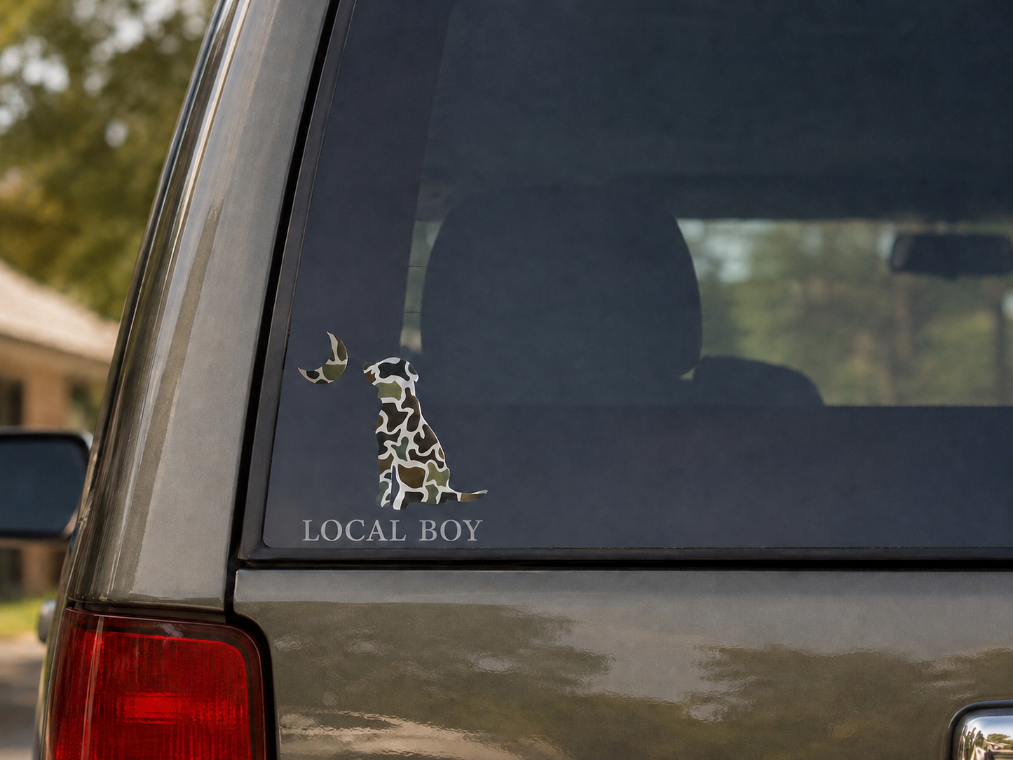 Custom Sticker ( LOCAL BOY CAMO DOG )