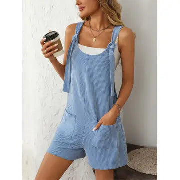 Twisted Strap Knit Jumpsuit
