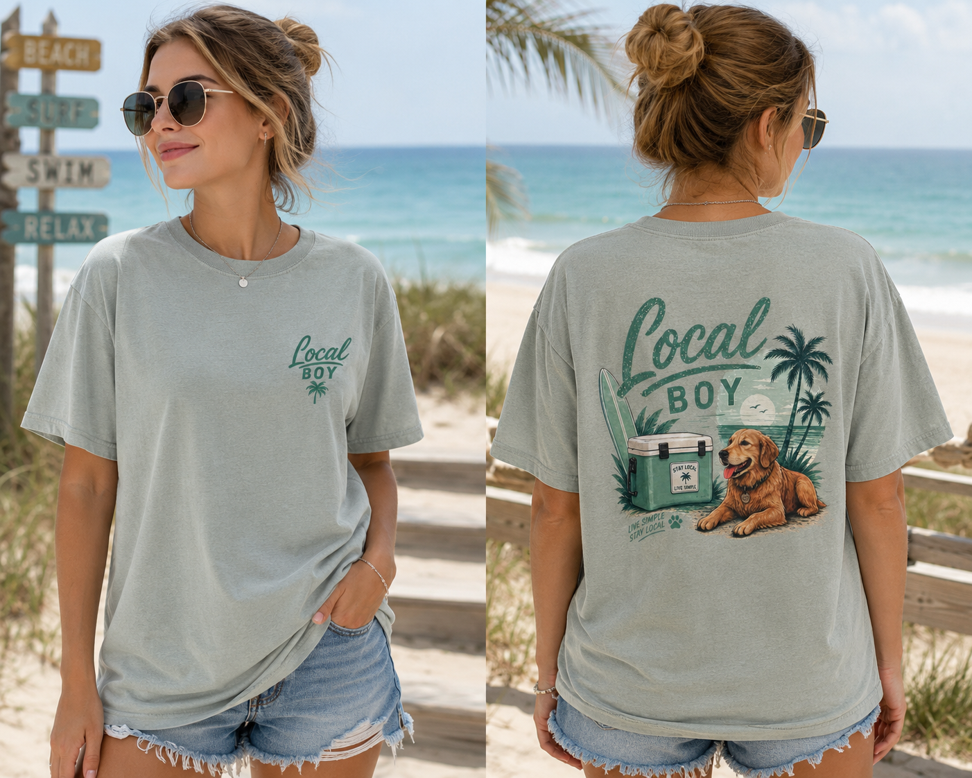 Local Boy Beach Dog
