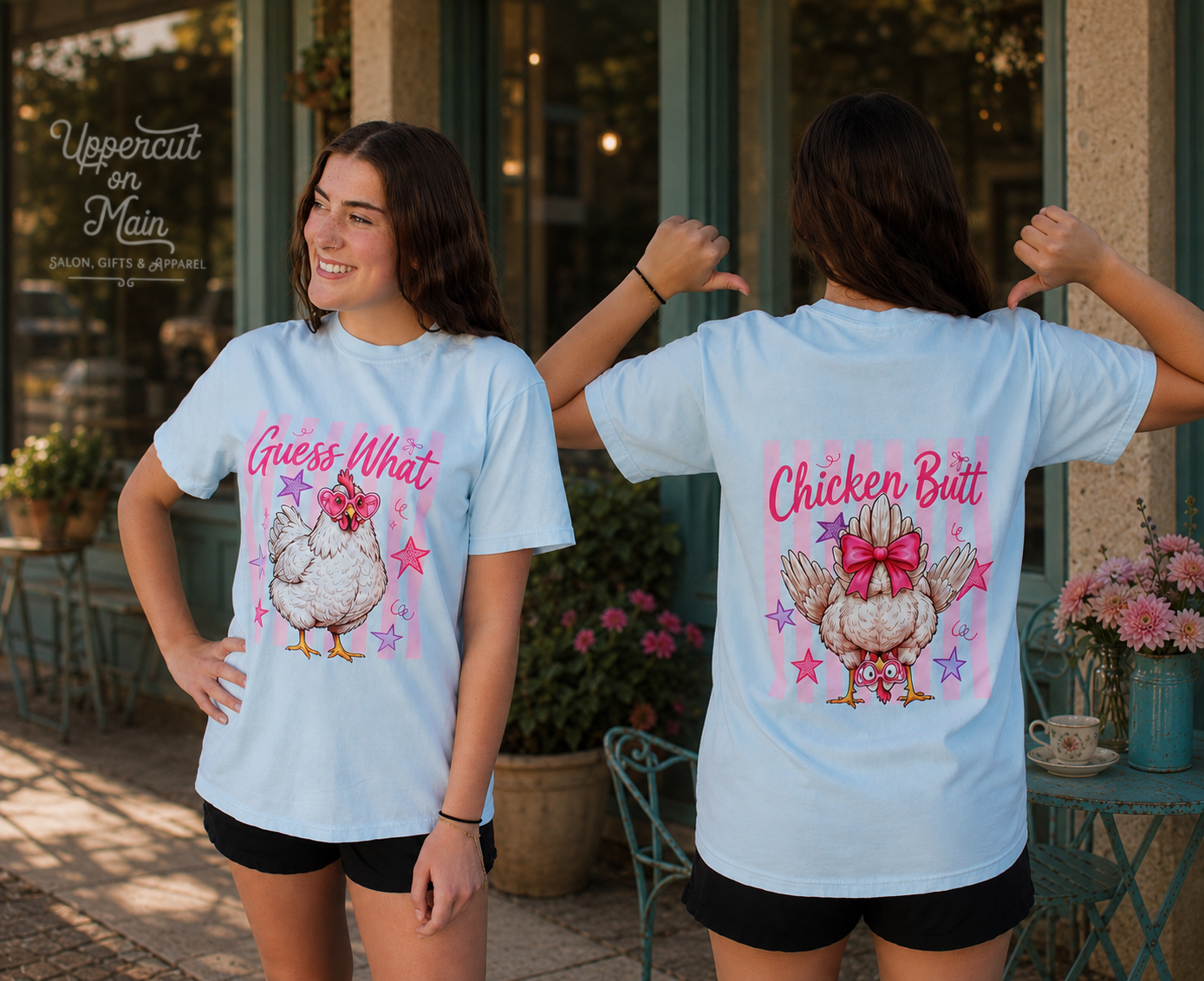 GUESS WHAT,CHICKEN BUTT Custom Shirt