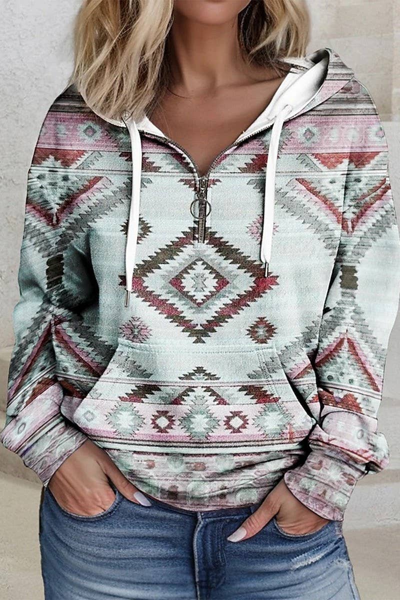 Aztec Half Zip Up