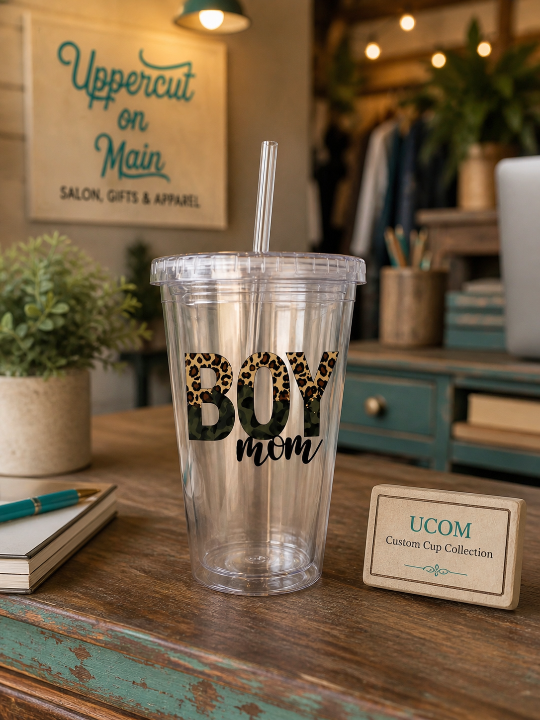 CHEETAH BOY MOM Acrylic Tumbler