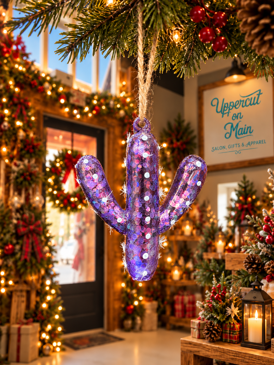Glitterville GLASS CACTUS Ornaments