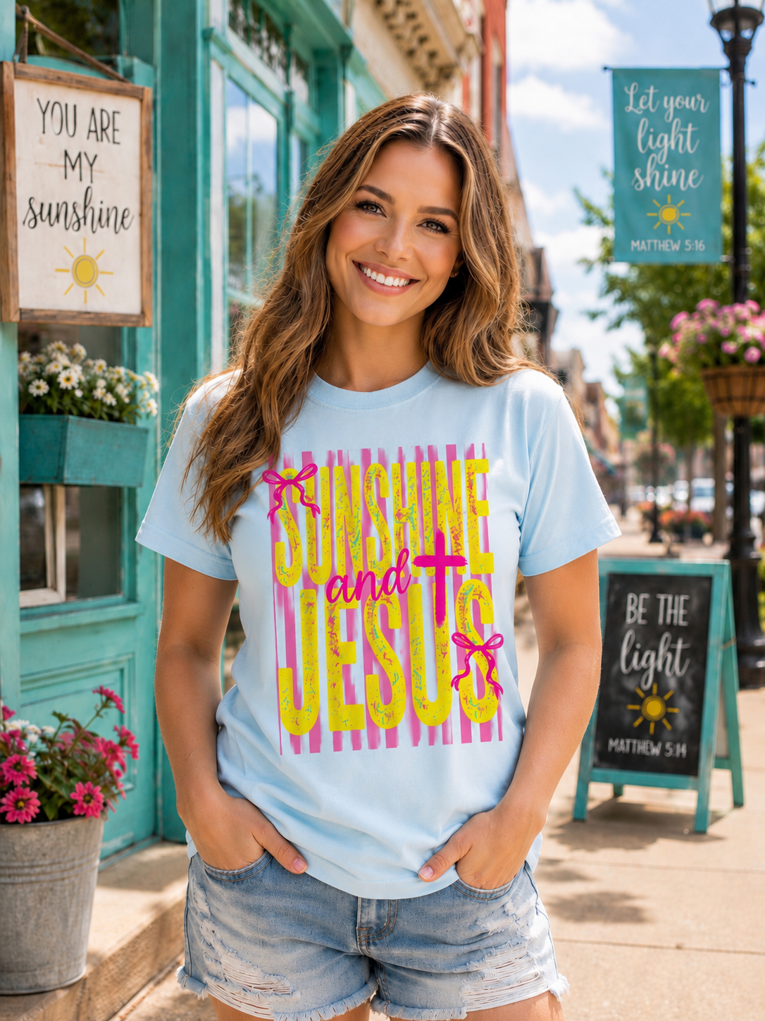 SUNSHINE & JESUS Custom Graphic Shirt