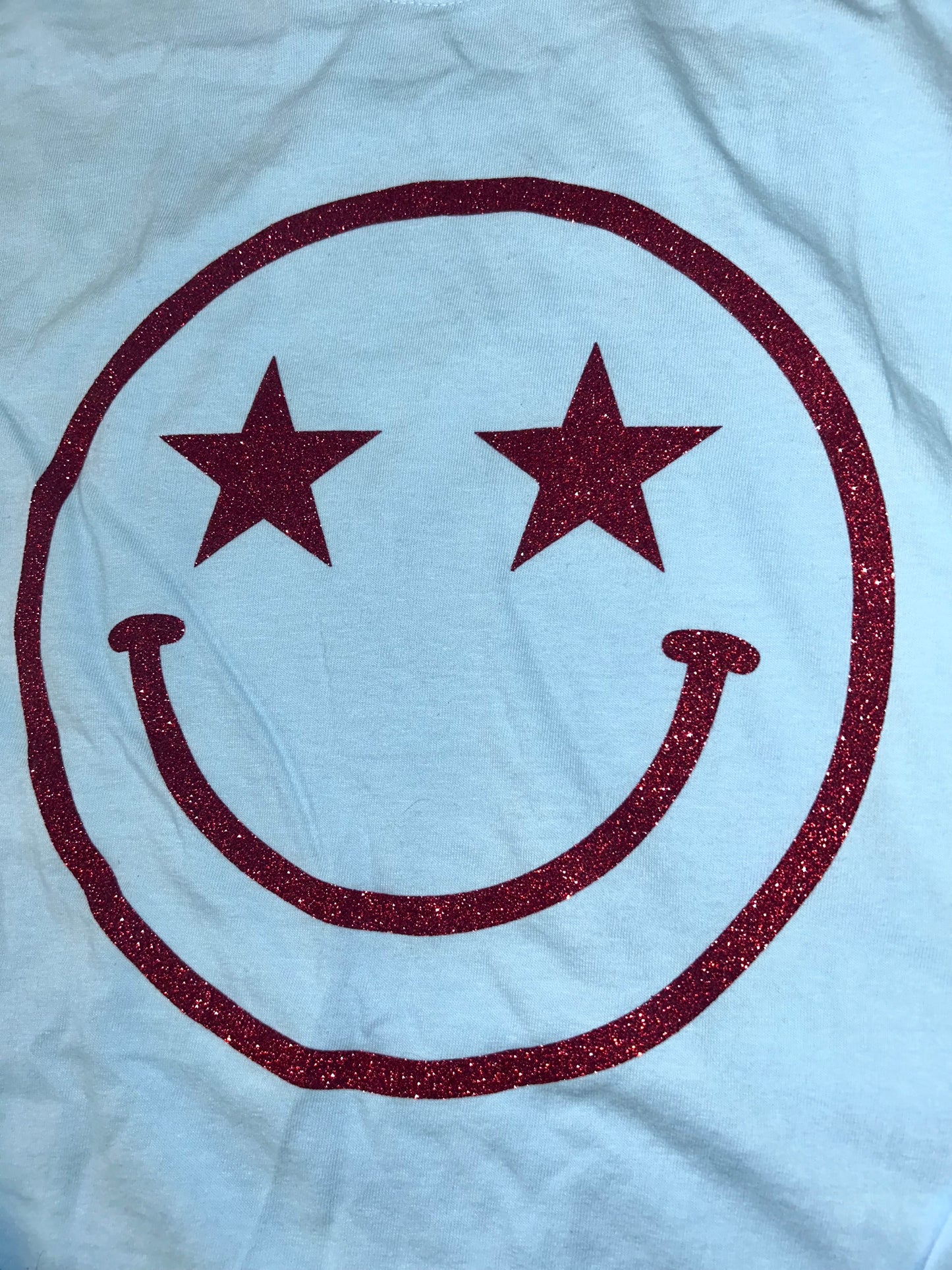 Sparkly Smiley USA Graphic Tee
