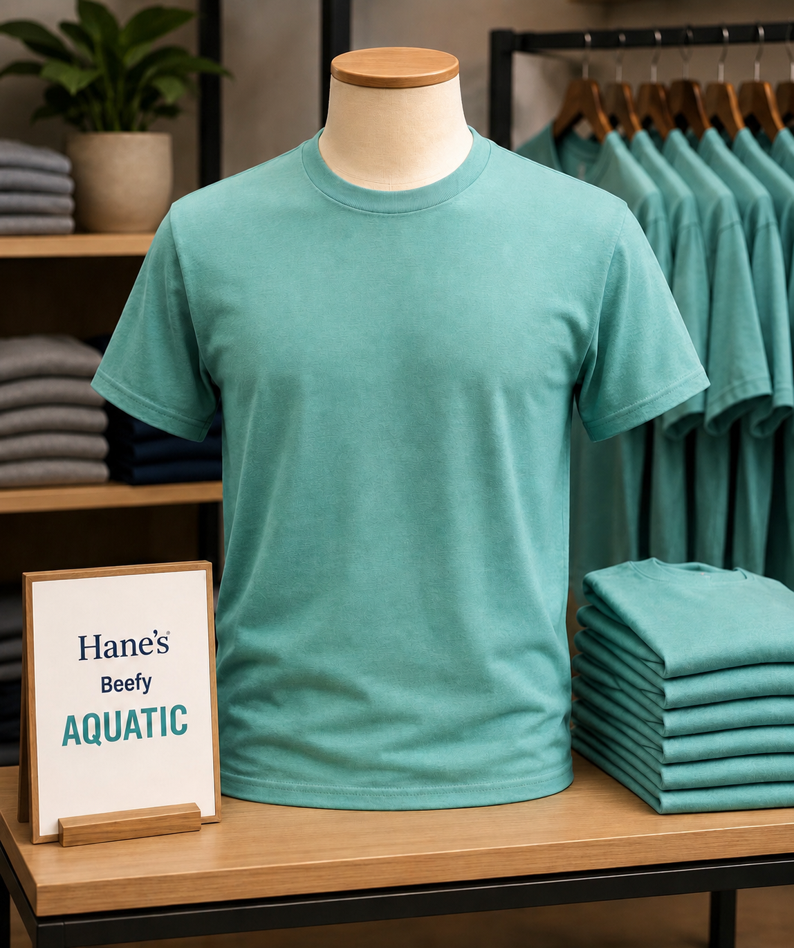Hanes Beefy AQUATIC BLUE