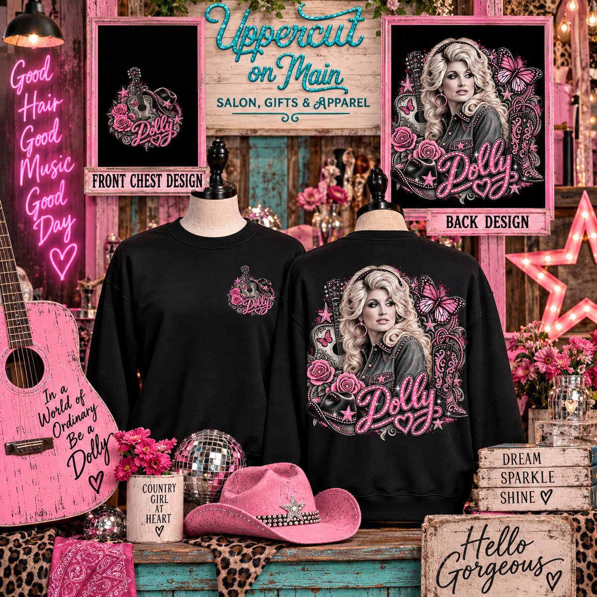 Dolly WESTERN GLAM Custom Graphic Shirt