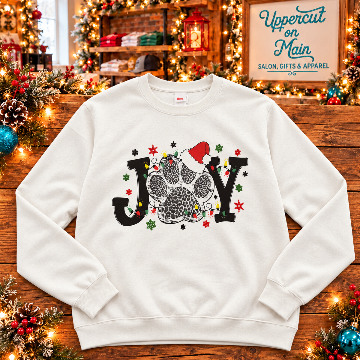 Christmas JOY DOG PAW Shirt