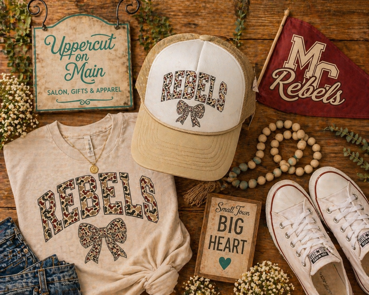 REBELS LEOPARD BOW Trucker Hat