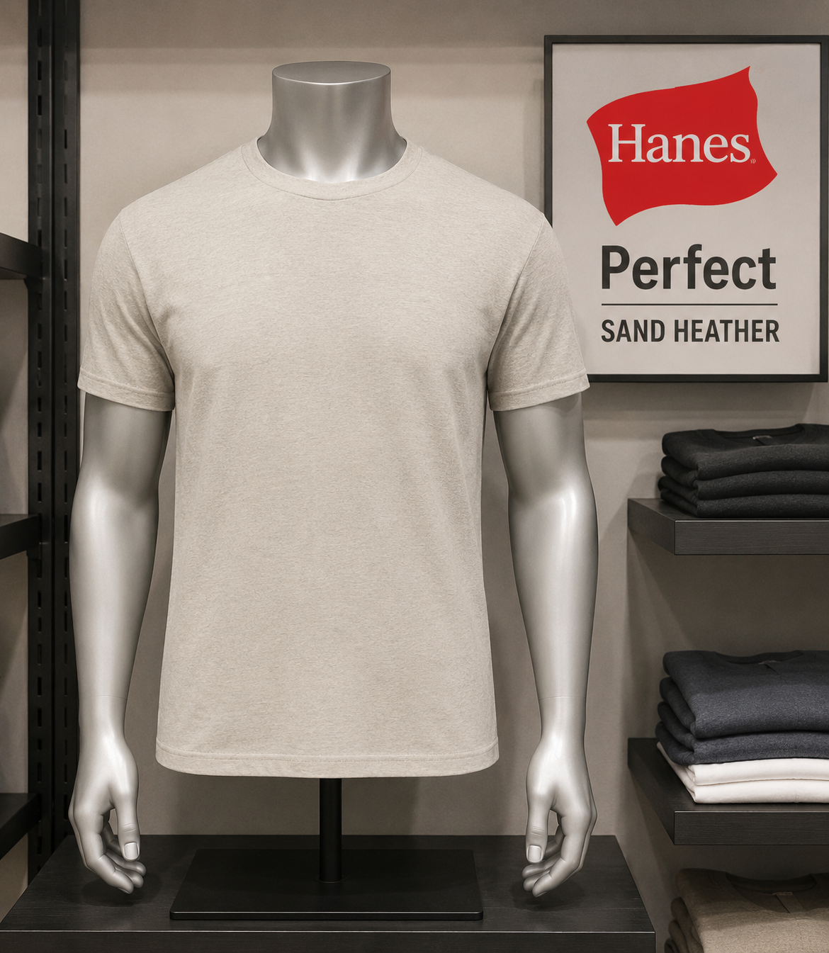Hanes Perfect T SAND HEATHER