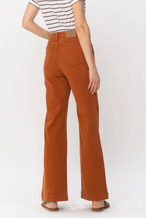 JUDY BLUE High Waisted Auburn Orange Jeans