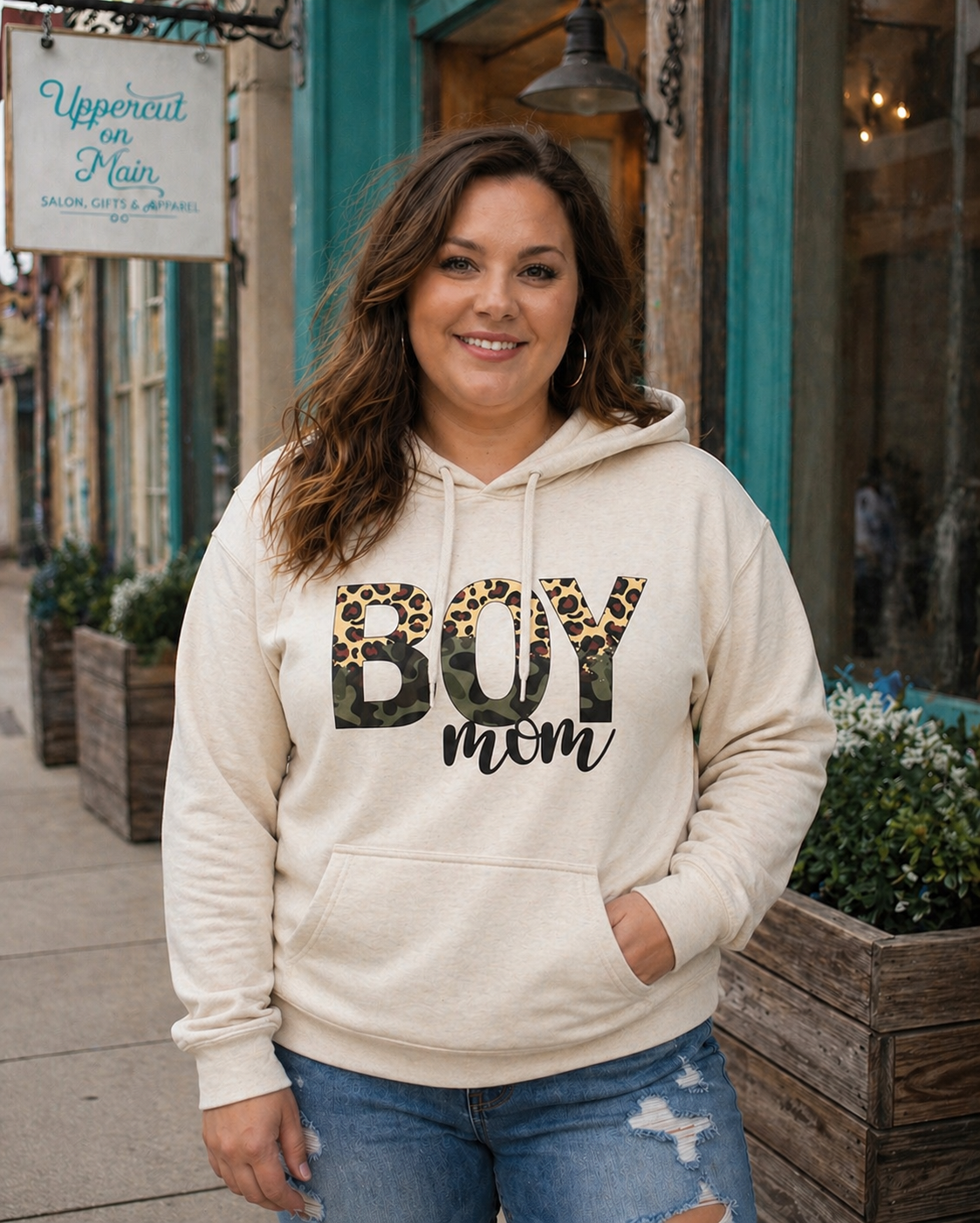 BOY MOM Leopard & Camo PLUS SIZE Shirt