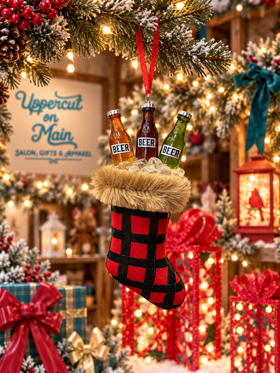 BEER STOCKING Ornament