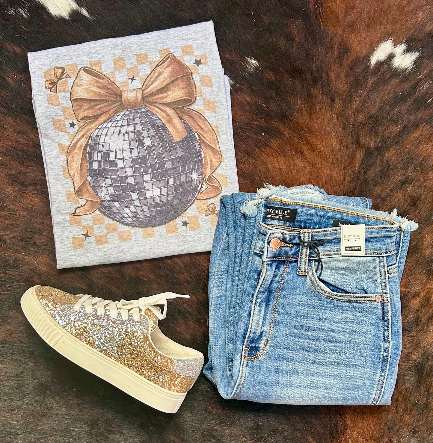New Years Checkered Disco Ball T-Shirt