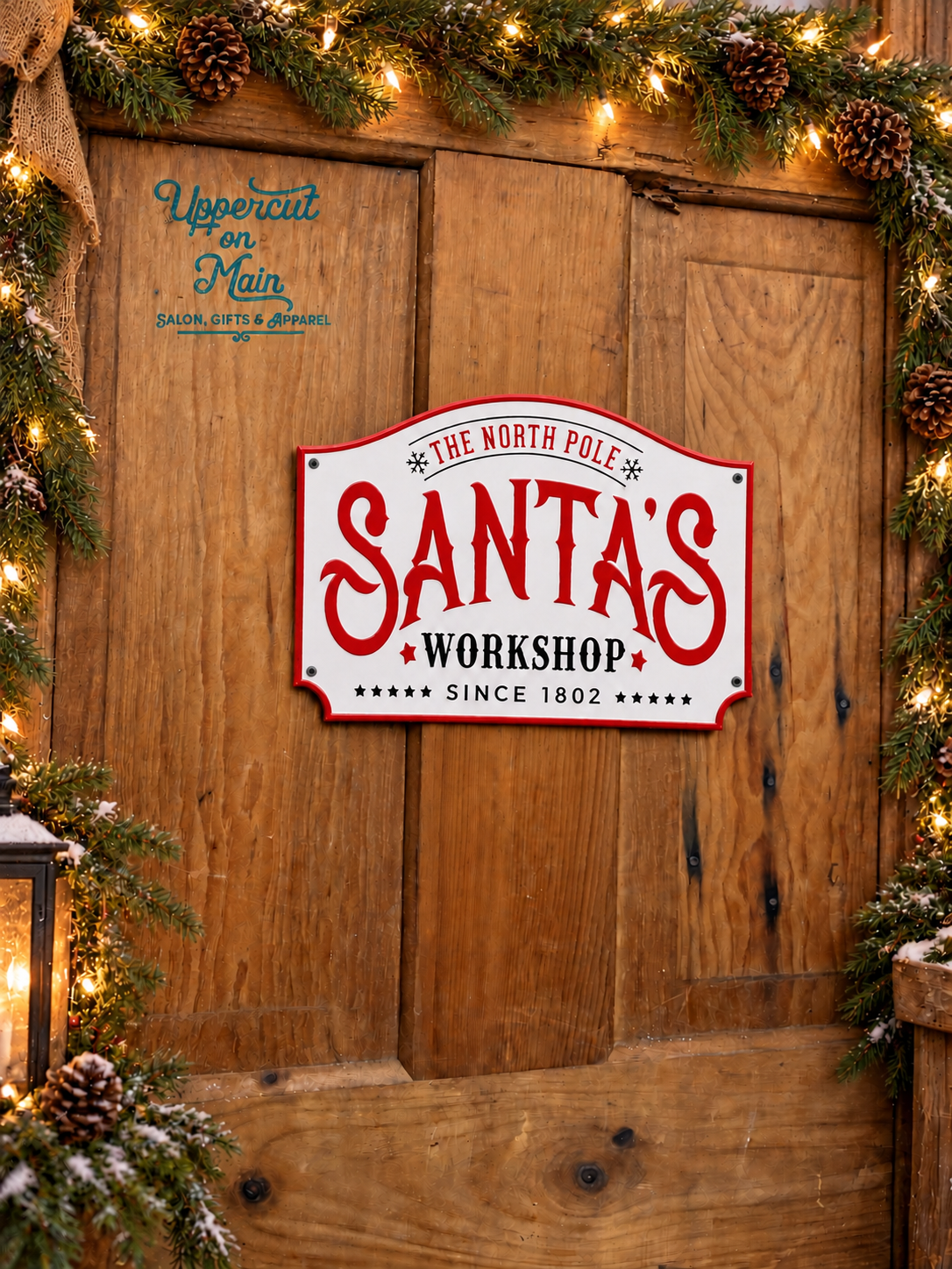 Santas Workshop Metal sign