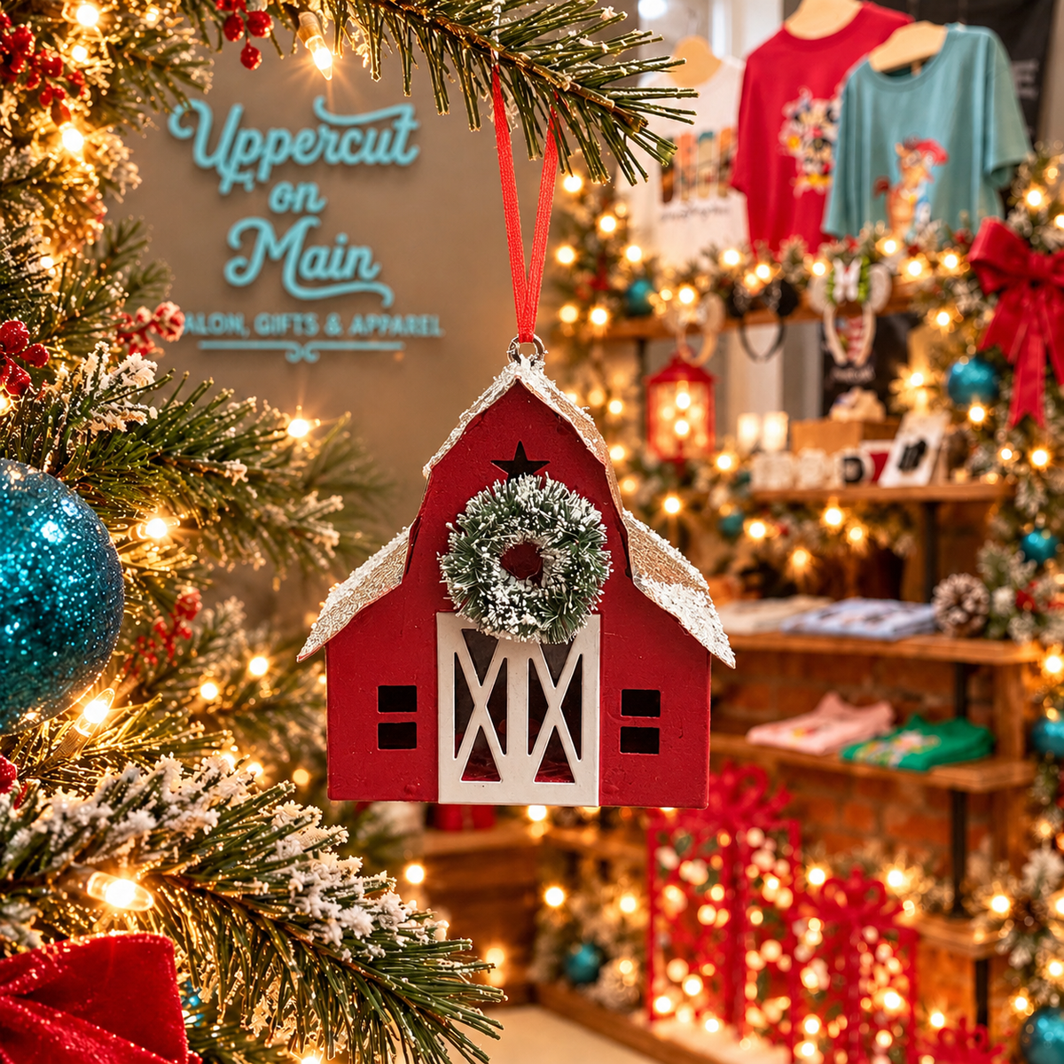 Kurt Adler METAL BARN Ornament