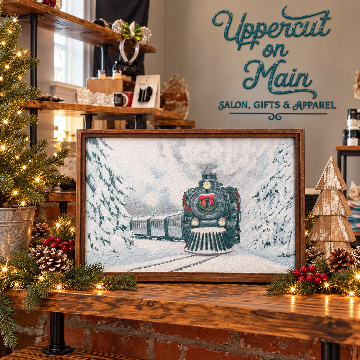 Christmas Train Painting