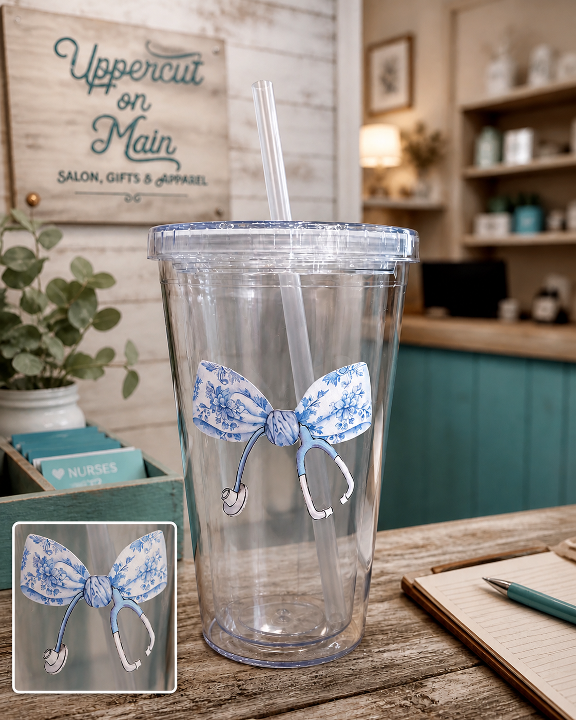 Floral Nurse Cup