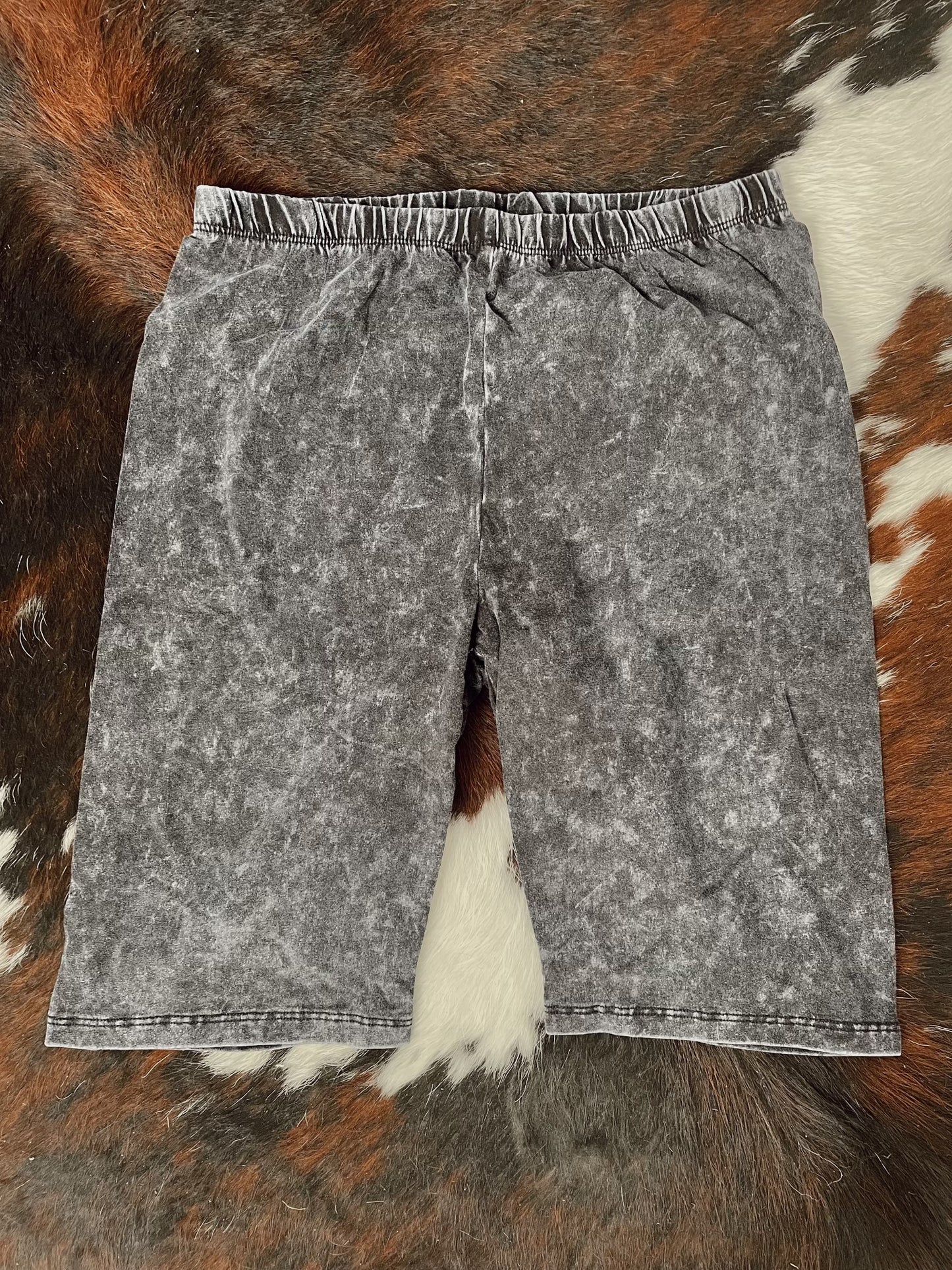 Mineral Washed Biker Shorts