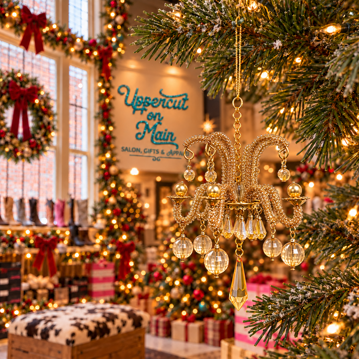 GlitterVille BEADED CHANDELIER Ornaments