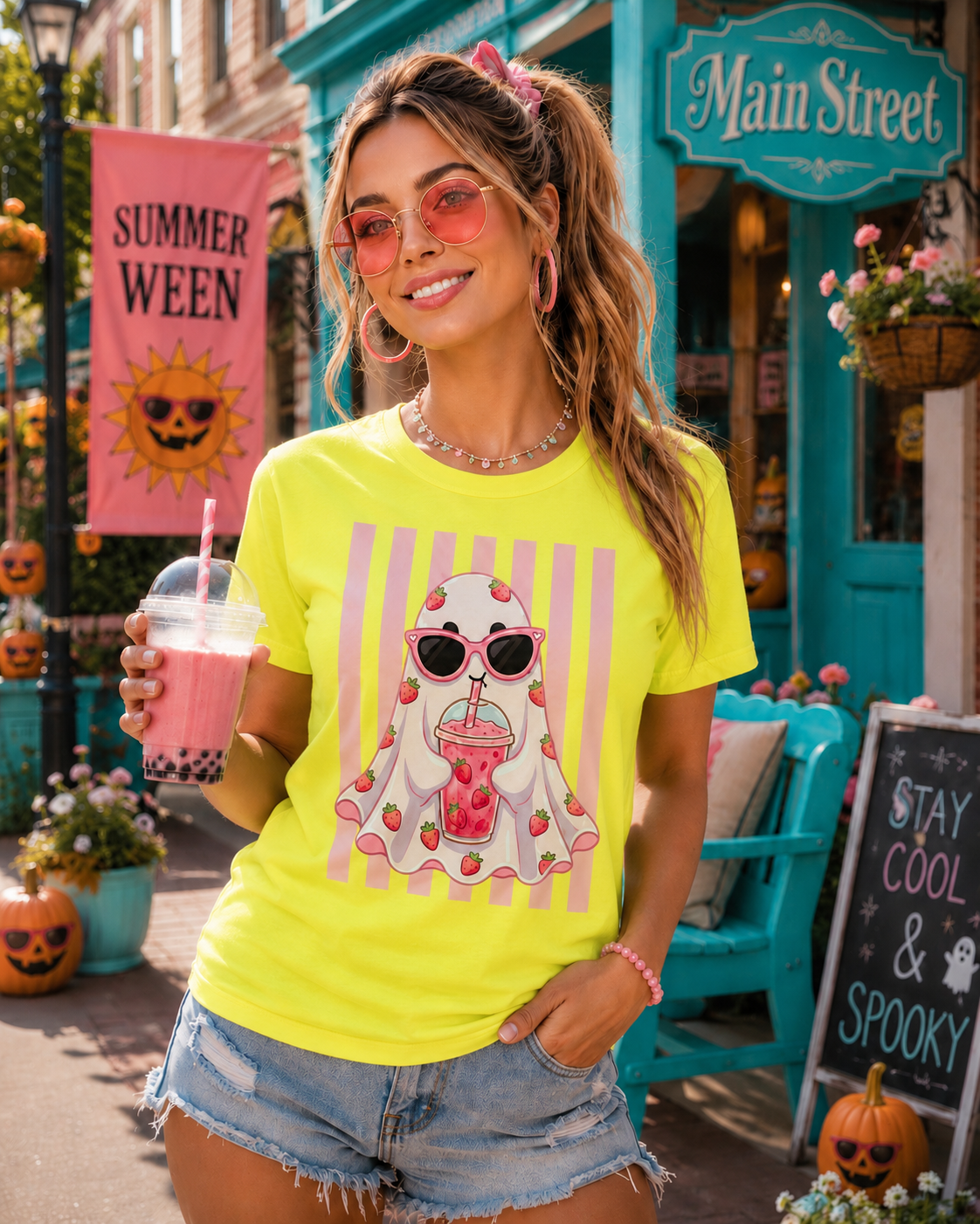 Summer Ween STRAWBERRY GHOST Custom Graphic Shirt