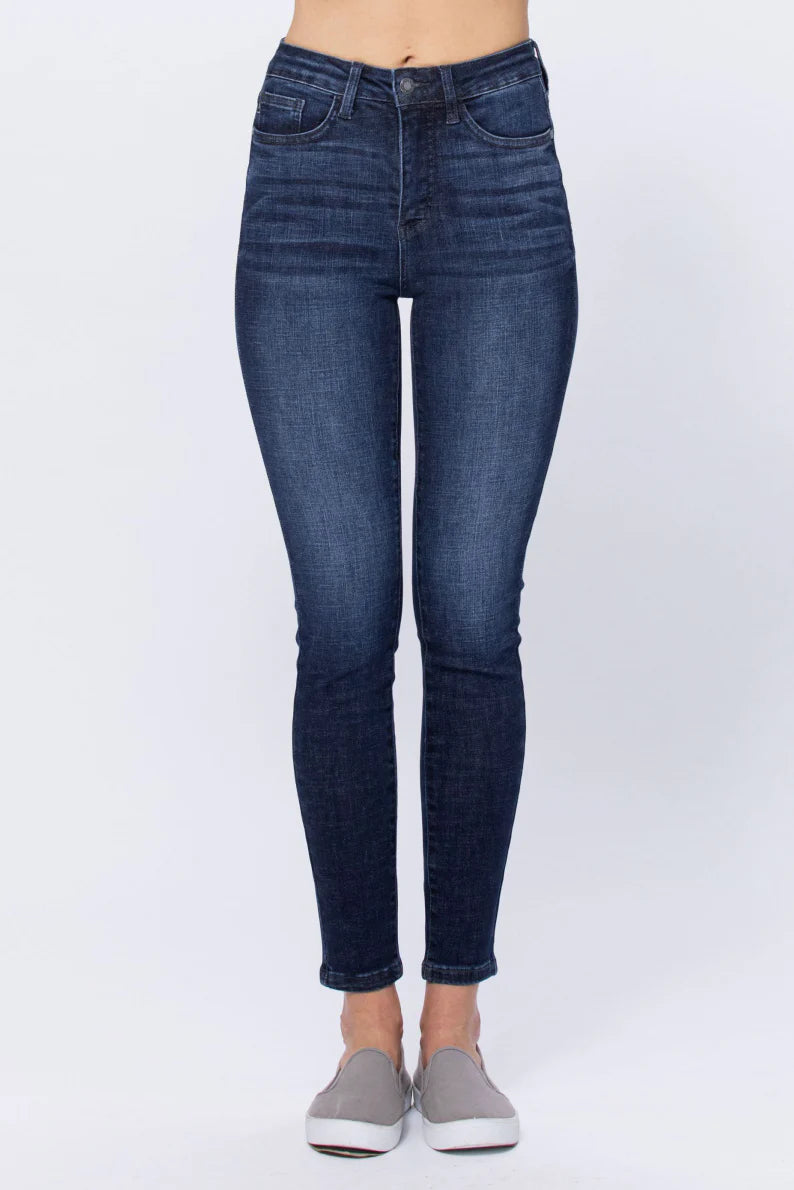 JUDY BLUE Dark High Waisted Skinny Jeans