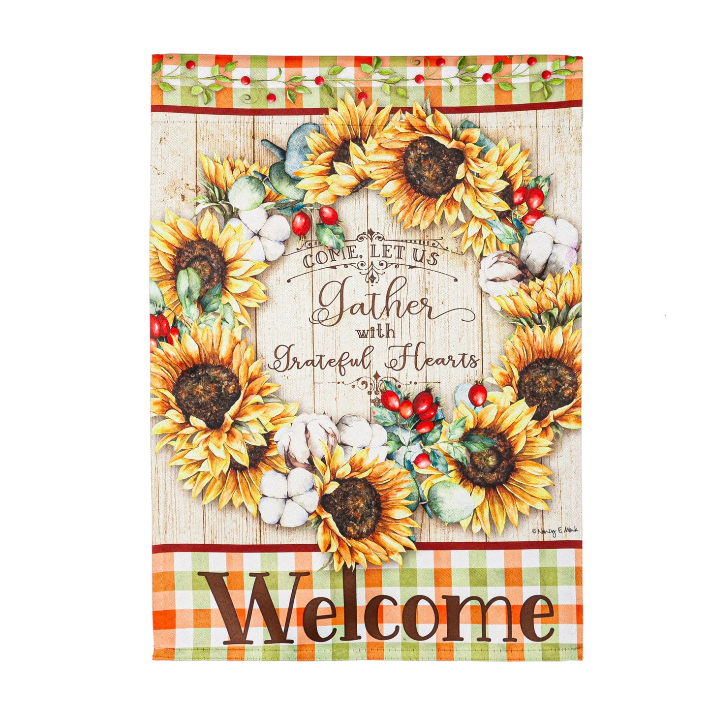 EVERGREEN Fall Garden Flag