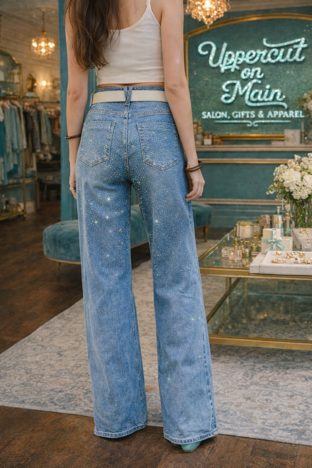 VIBRANT Rhinestone Jeans