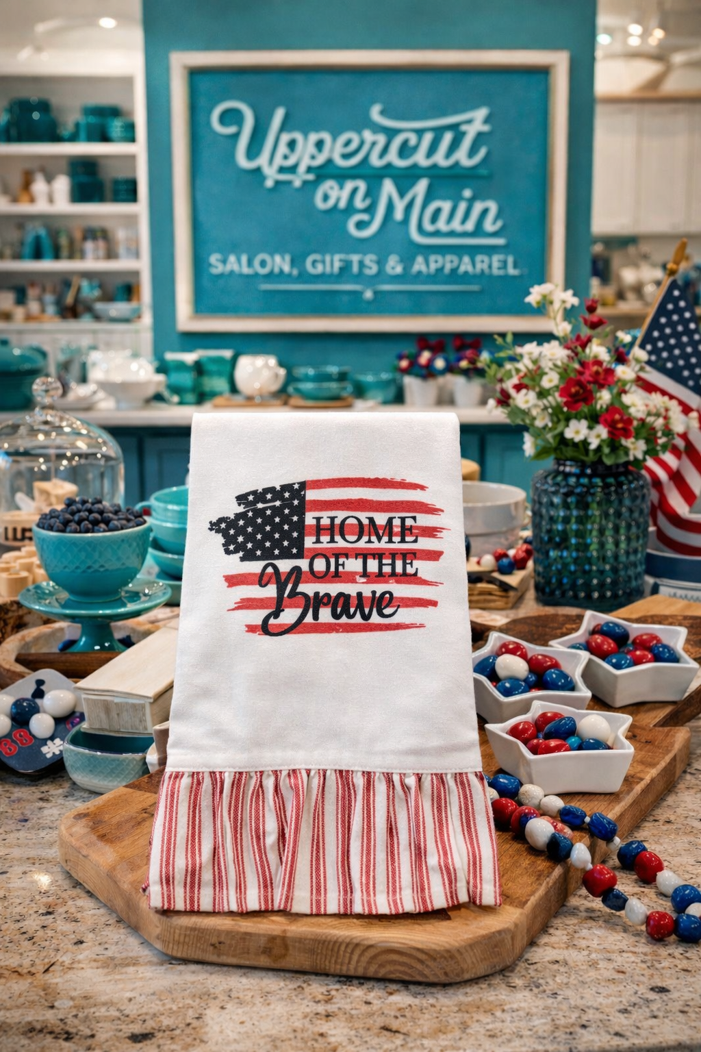 Home Of The Brave Ruffle Hand Towel