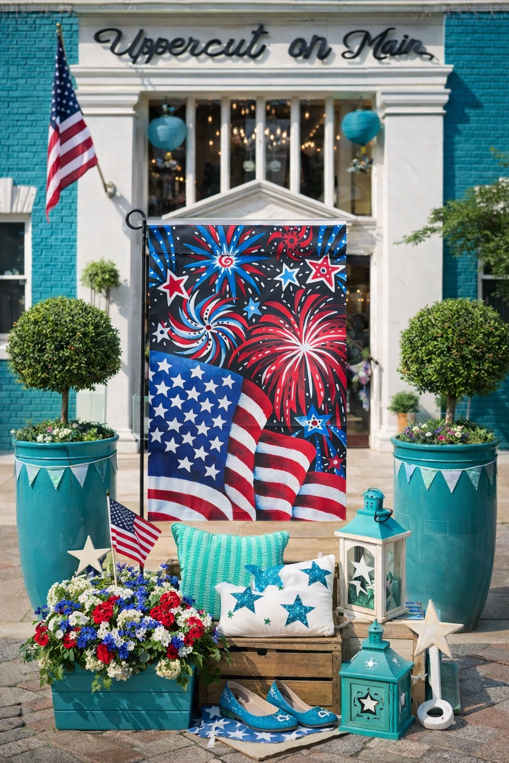 UCOM Garden Flag FIREWORKS