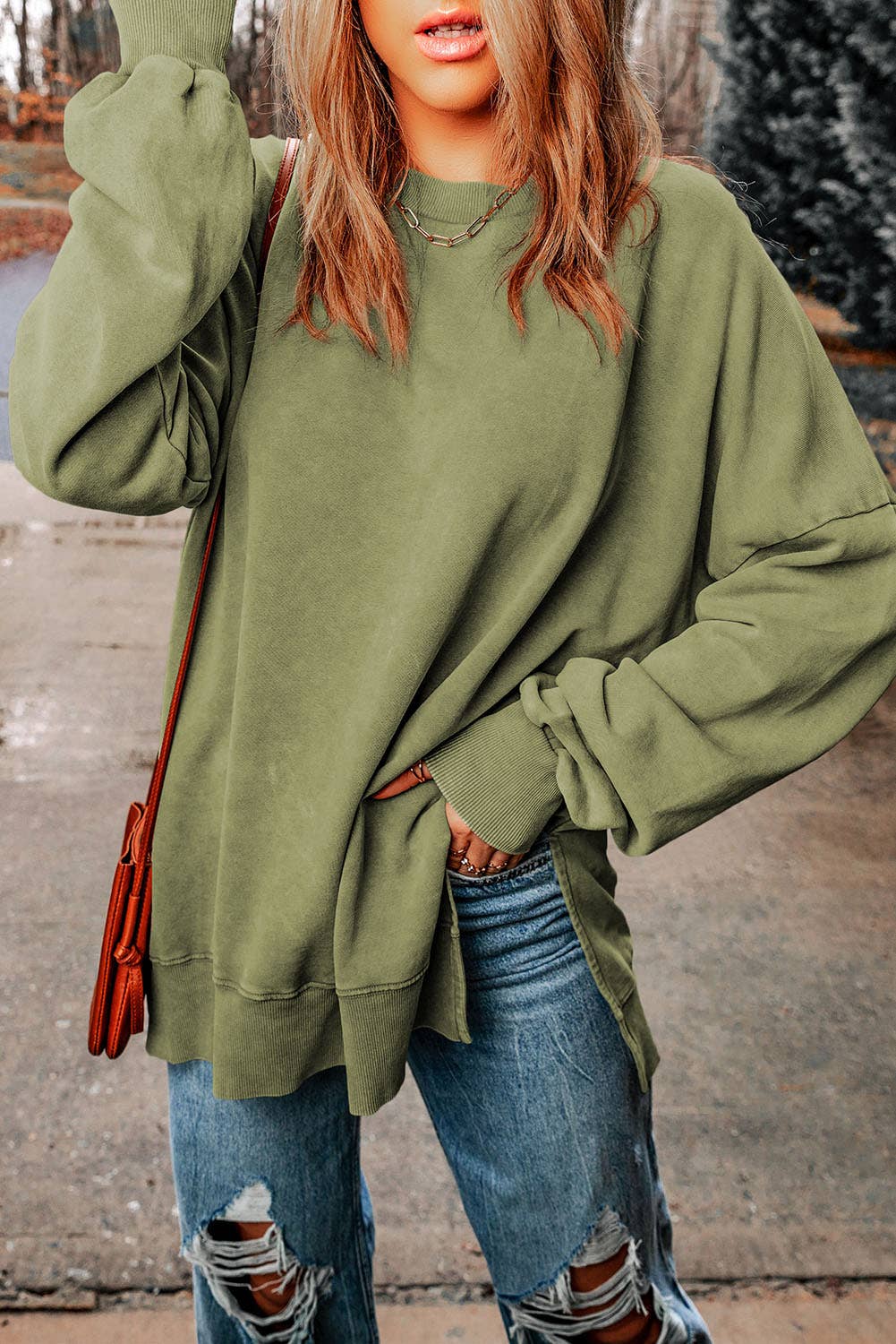 Oversized Drop Shoulder Sweatshirt