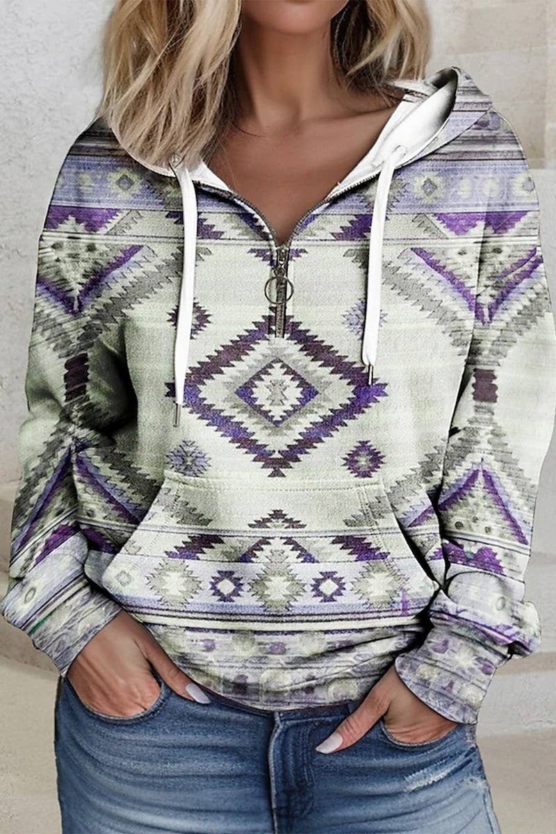 Aztec Half Zip Up