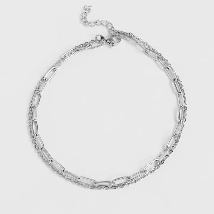 WJW 18K Gold PVD Loop/Paperclip Anklet