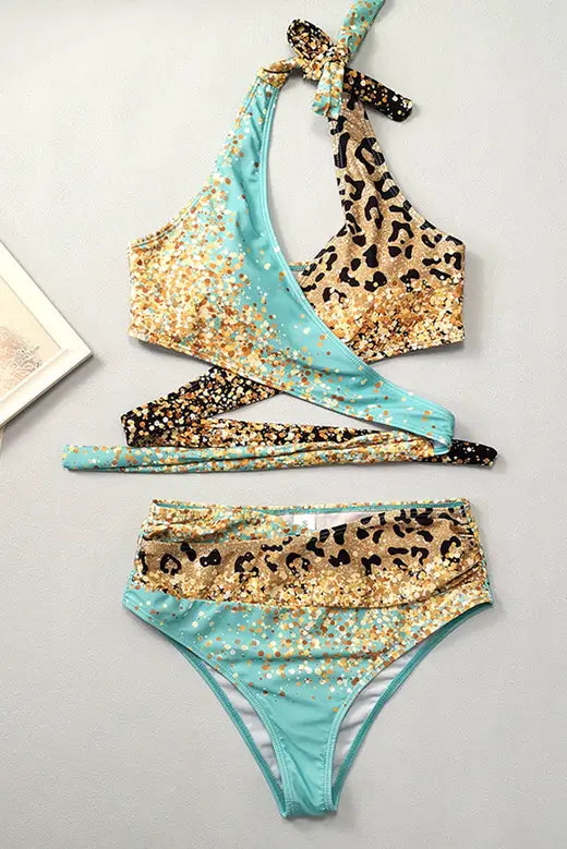 Twisted Leopard Print Swim