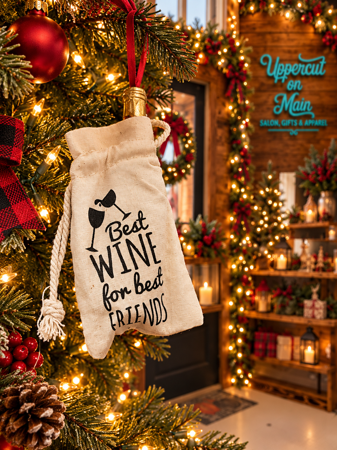 Kurt Adler WINE QUOTE Ornaments