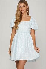 Puff Sleeve Baby Doll Dress