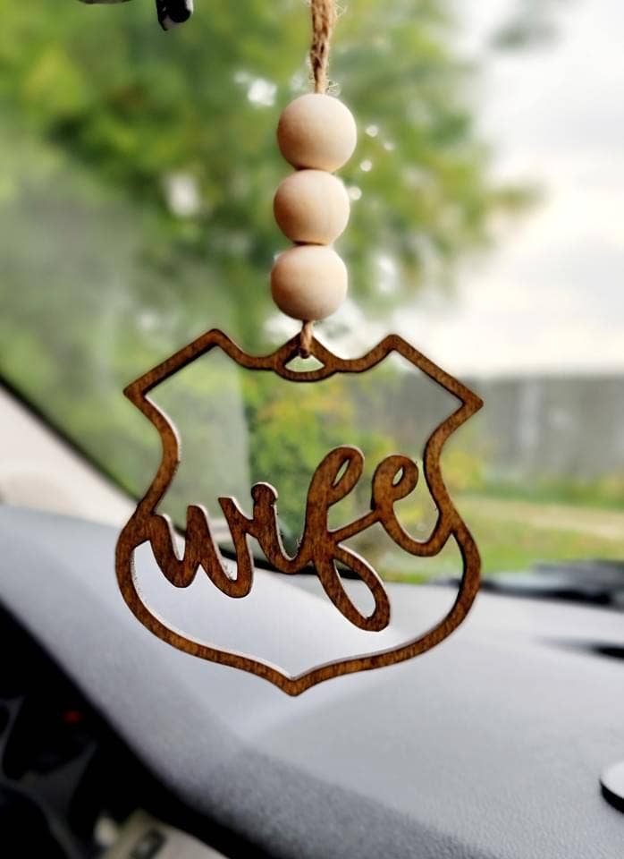 Police Wife Car Charm Ornament
