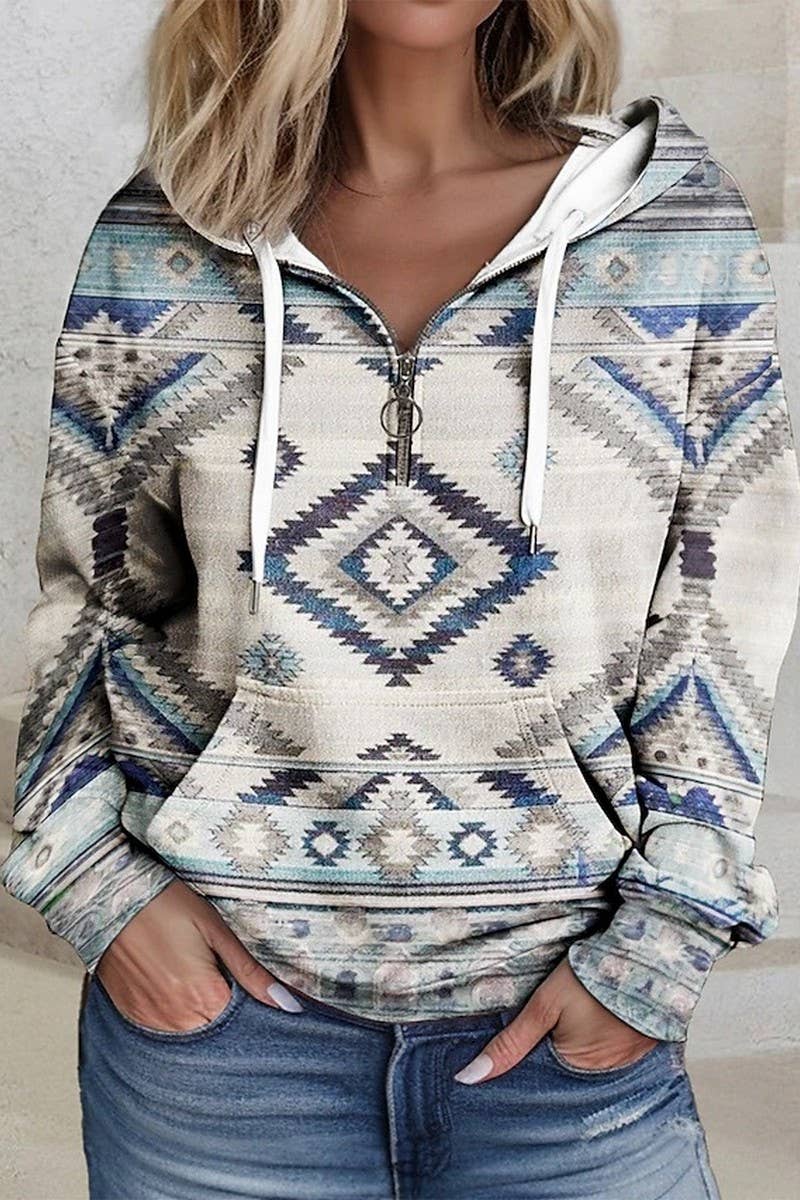 Aztec Half Zip Up
