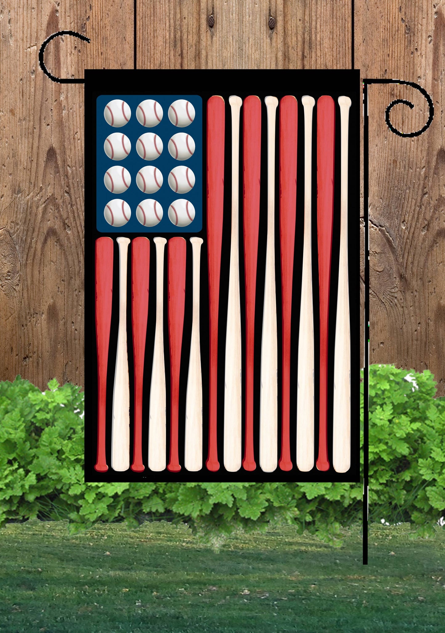 Baseball Bats Garden Flag