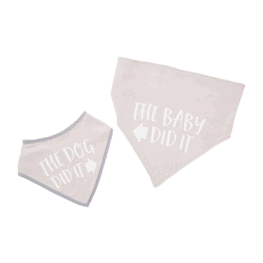 Baby And Pet Bib Set, Gray