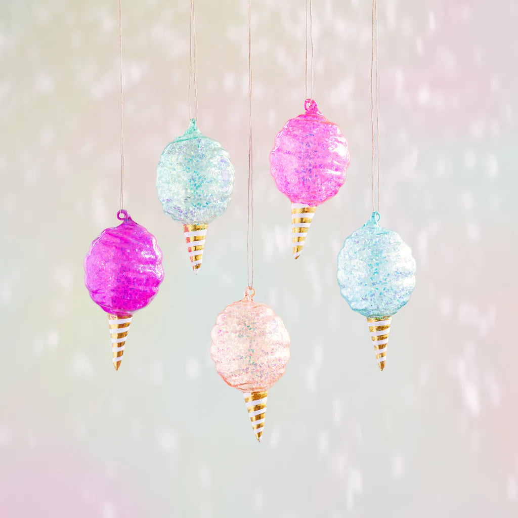 Glitterville Cotton Candy Ornament