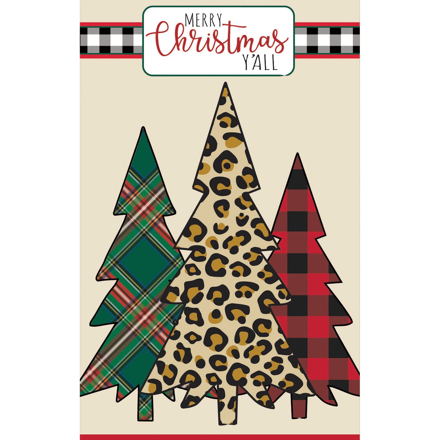 Mixed Print Christmas Trees