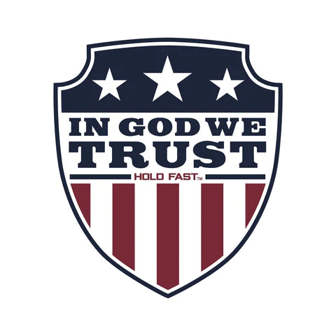 KERUSSO Sticker In God We Trust Shield
