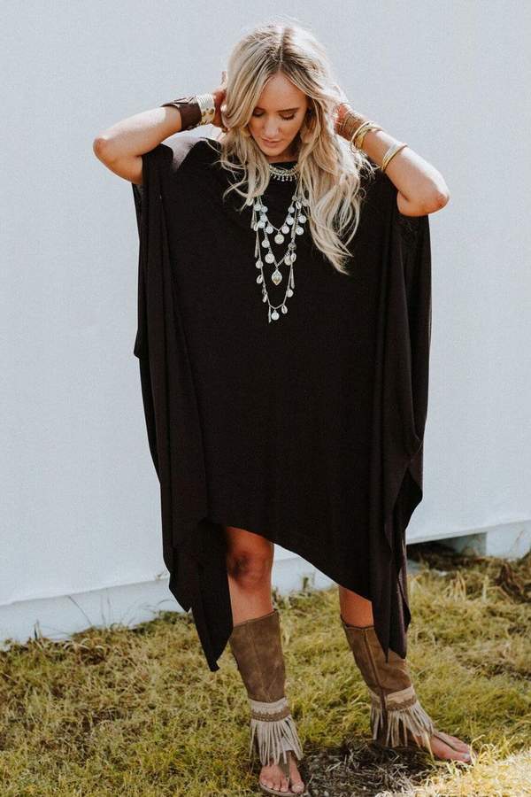 THREE BIRD NEST Black Tunic
