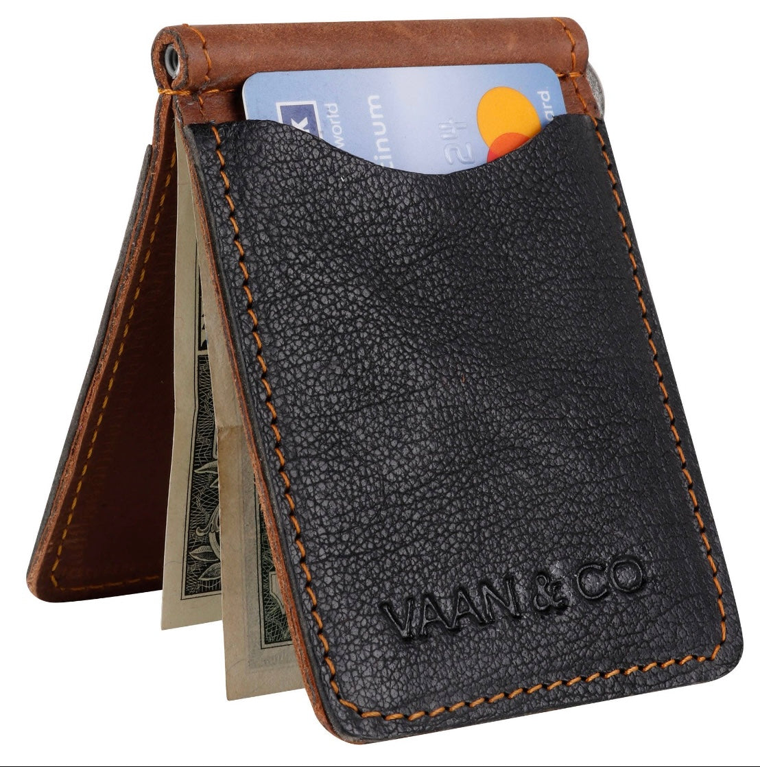 VAAN & CO Leather Money Clip