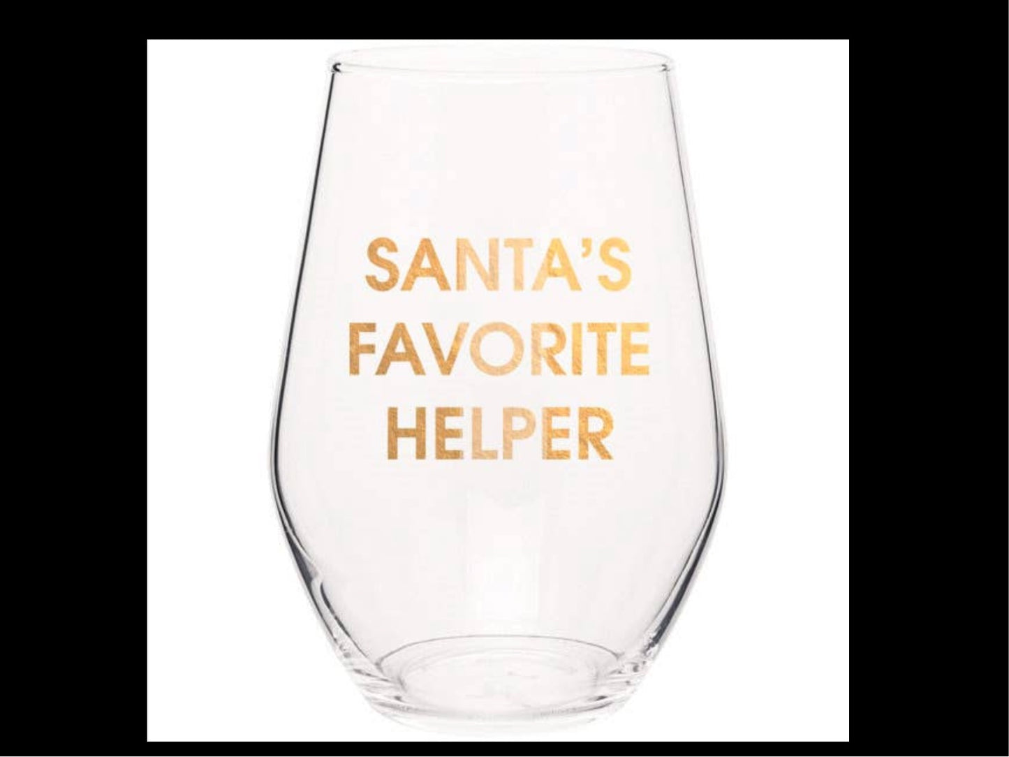 CHEZ GANGE Santas Fav.. Wine Glass