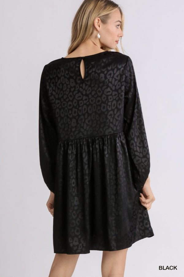 Animal Print Long Sleeve Dress