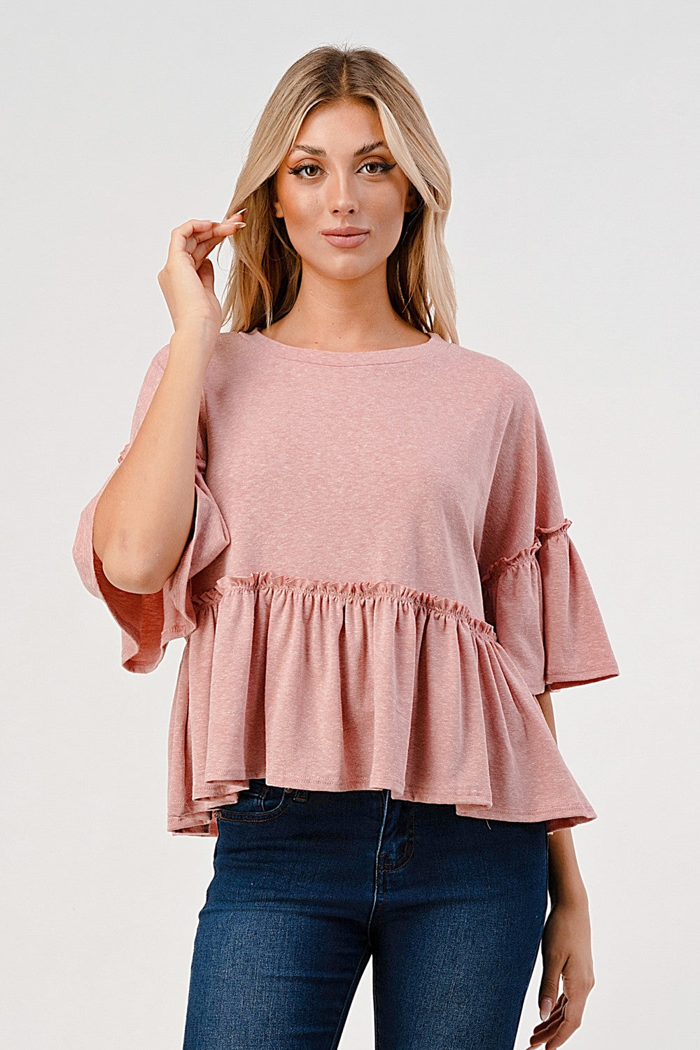 MISS B Gypsy Babydoll Top