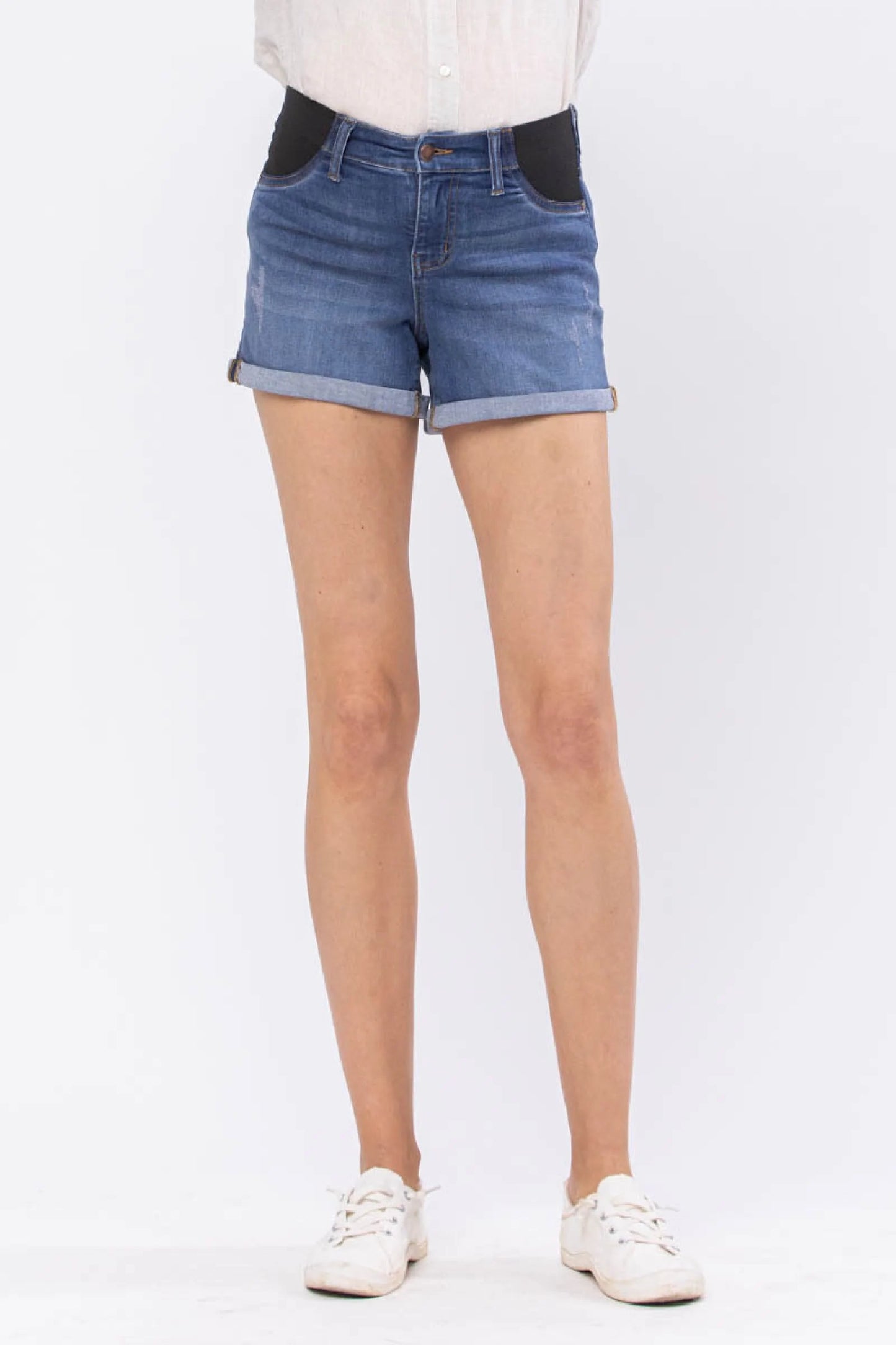 JUDY BLUE Maternity Midrise Shorts